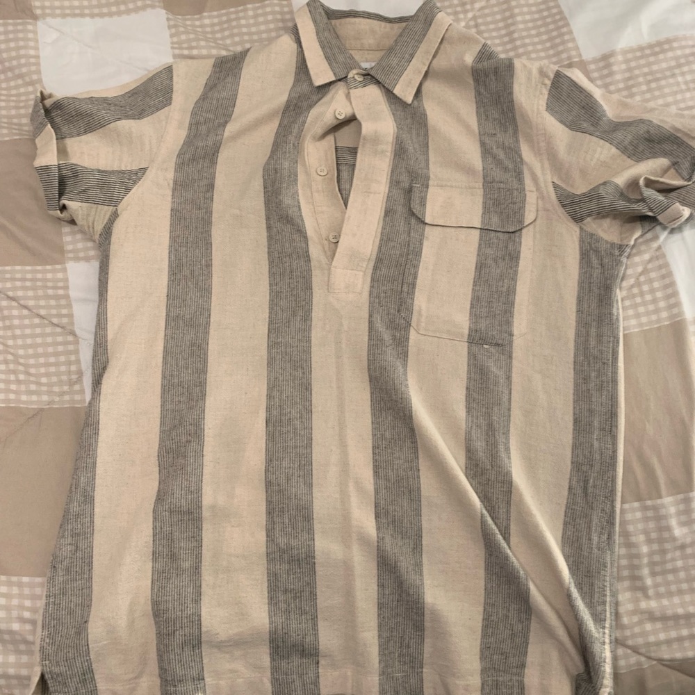 Zara quarter button down shirt